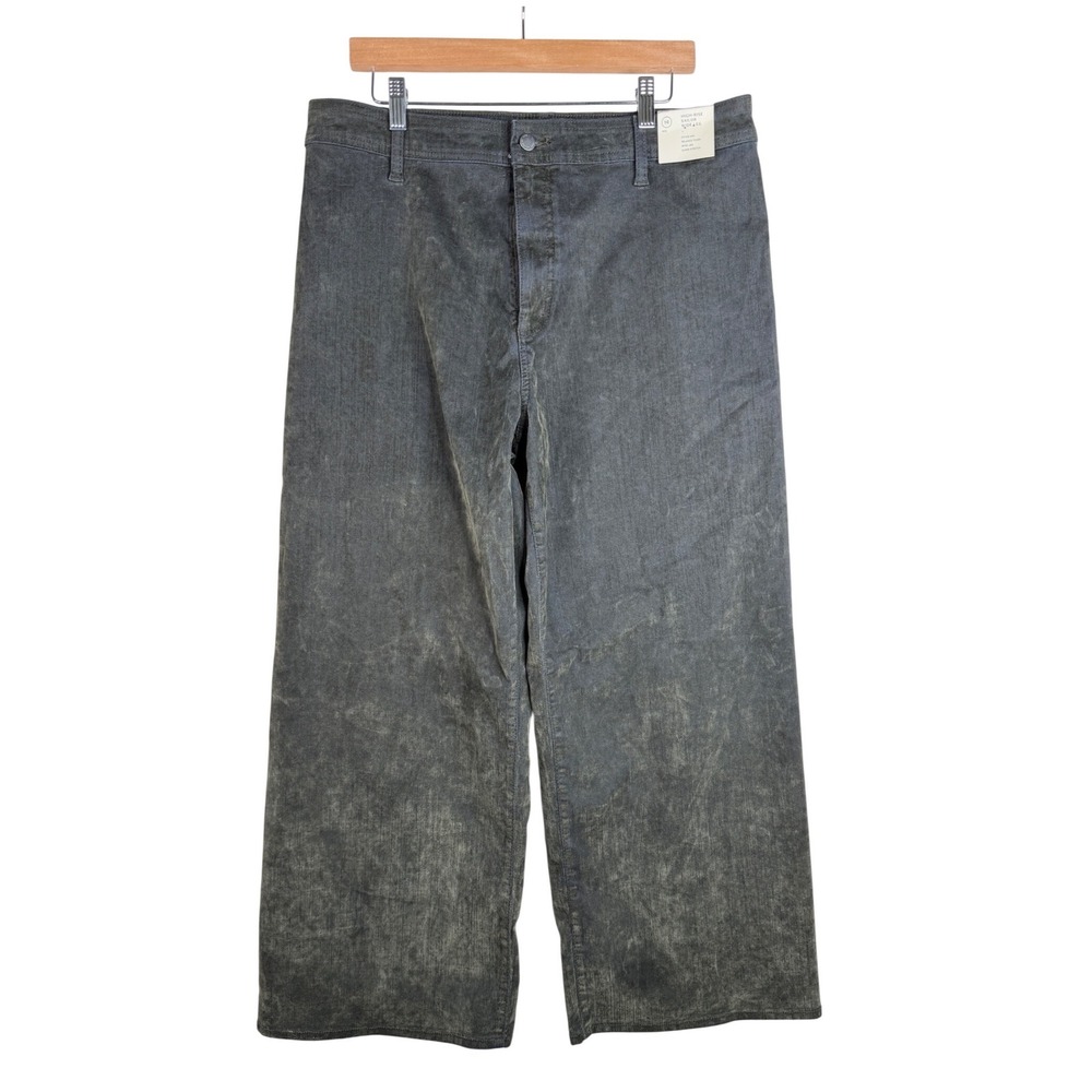 New Universal Thread Sailor Wide Leg Printed Jeans size 16R Green/Black‎